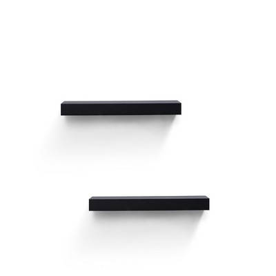 DSVIMOY Planter Stands and Holders Planter Stands Shelf with Invisible Brackets for Home Storage, Black, 20"*5"*3"