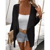 Lightweight Crochet Cardigan Sweater Rib Knit Open Front Sweater Coats - 2 of 4