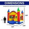 HeroKiddo 13'x13' Castle Commercial Grade Bounce House with Basketball Hoop, and Air Blower Included. - 3 of 4