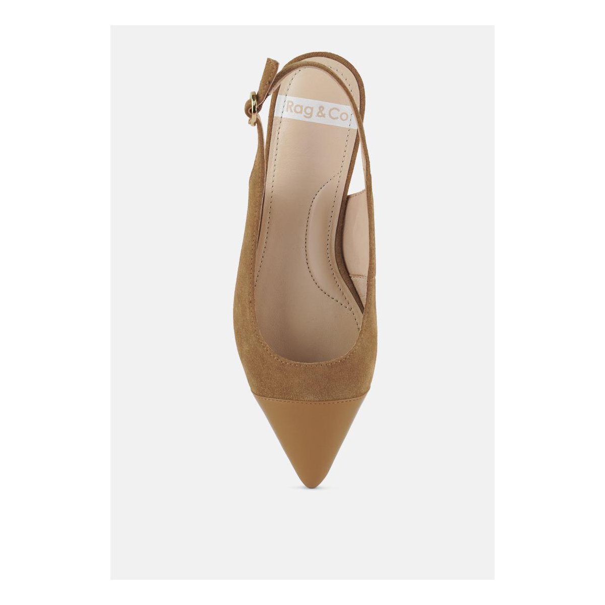 Обувь Rag & Co Womens Uwaha Genuine Leather & Real Suede Slingback Flats 9 — фото 4