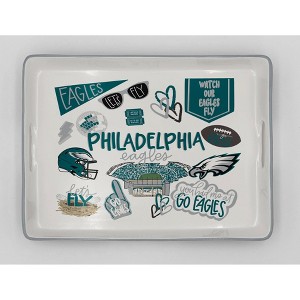 NFL Philadelphia Eagles Loco Fan Large Serving Tray with Handle - 1 of 1