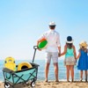 FURNIinspire Outdoor Serving Carts Foldable Wagon Cart Beach Wagon Utility Wagon Grocery Cart 3pcs plastic Liner Cover, Blue, 25.98"*17.32"*37.4" - 2 of 4