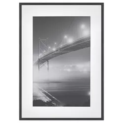 15.4" x 21.4" Matted to 11" x 17" Thin Metal Gallery Frame Black - Project 62™