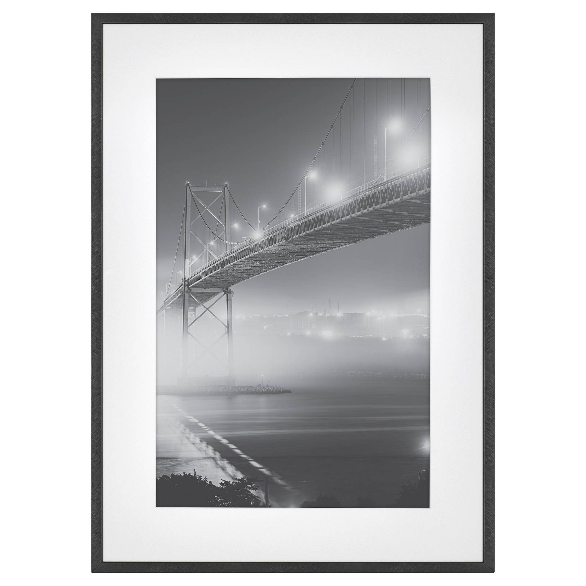 15.4"x21.4" Matted to 11" x 17" Thin Gallery Matted Wall Frame Black - Threshold™