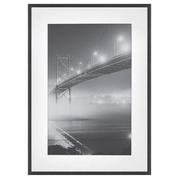 15.4" x 21.4" Matted to 11" x 17" Thin Metal Gallery Frame Black - Threshold™