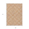 Orange And Ivory Geometric Washable Indoor Outdoor Area Rug - 3 of 4