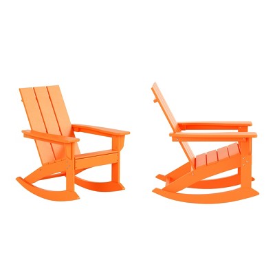 WestinTrends  Modern Adirondack Outdoor Rocking Chair (Set of 2)