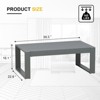 Aoodor Aluminum Outdoor Coffee Table 39.3" L x 22.9" W x 16.1" H - All-Weather Coffee Side Table - 3 of 4