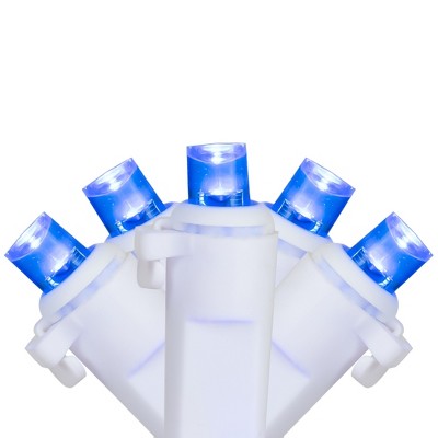 Northlight 50ct Blue LED Wide Angle Christmas Lights, 16.25ft White Wire