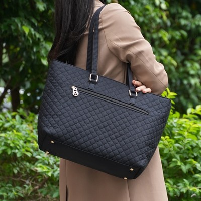 MKF Collection Hallie Solid Quilted Cotton Women’s Tote Bag by Mia K - Navy — фото 2