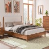 HOMES: Inside + Out Queen Riverstone Mid-Century Modern Platform Bed with Headboard Boucle - image 2 of 4