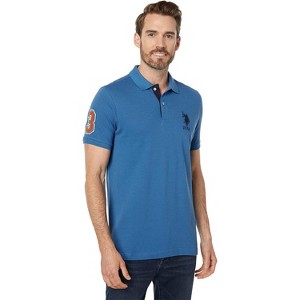 U.S. Polo Assn. Men's Short-Sleeve Polo Shirt with Applique, Casual Summer Slim Fit Polo Shirt with Contrast Color - 1 of 2