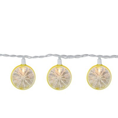 Dennis East 10ct Mini Lemon Novelty String Lights - 6' White Wire