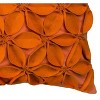 18"x18" Leaves Square Throw Pillow Orange - Rizzy Home: Cotton Blend, Indoor Decor, Zipper Closure - 3 of 3