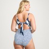 Lands' End Women's Wrap Monokini High Leg One Piece Swimsuit - 2 of 4