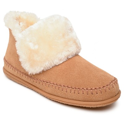Minnetonka Women's Suede Joanne Bootie Slipper