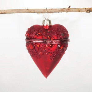 Sullivans Heart Box Ornament 3.5"H Red - 1 of 4