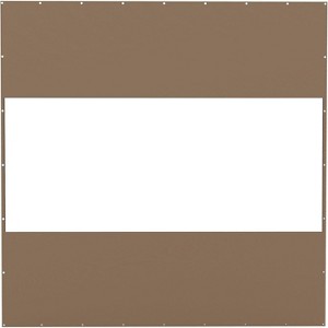 DOMETOUR Heavy Duty Outdoor Clear PVC Curtain, Waterproof & Tearproof, Weather Resistant, Privacy Screen for Patio/Gazebo/Pergola, 10'x10', Brown - 1 of 4