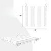 DSVIMOY 4PCS Outdoor Patio Seat Cushion, Replacement Seat Cushion with Ties for Gardens, Patios, Khaki White Striped, 14.67"*14.67"*2.1" - 3 of 4