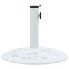 vidaXL Umbrella Base White Cast iron 15.7 in diameter base - 2 of 4