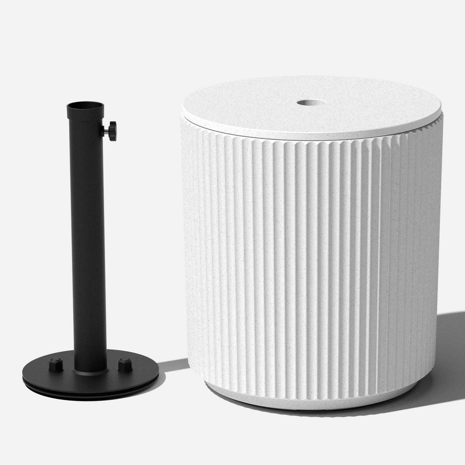 Veradek Umbrella Side Table - White