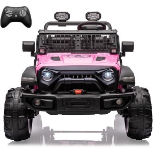 24V 2-Seater Kids Electric Car w/ Remote, Dual 120W Motors, 20" Wide Seat, 110LBS Capacity, LED/USB/FM for Ages 3+ - 1 of 4