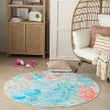 Nourison 5' Round Washable Imagination Mandala Non Skid Woven Area Rug - 4 of 4