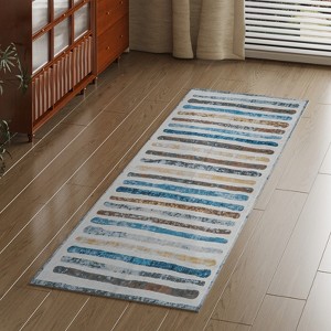 Maxax Non-Slip Machine Washable Colorful Modern Area Rug For Living Room, Hallway Runner, Entryway Rug - 1 of 4