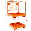 36" x 36" Forklift Safety Cage, Foldable Forklift Work Platform, 1200lbs Capacity Forklift Man Basket with Chain and Safety Lock for 1-3 People - 3 of 4