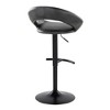 Adjustable Faux Leather Contemporary/Glam Swivel Bar Stool with Circular Seat and Metal Footrest for Home Bar or Kitchen (Set of 2) - 4 of 4