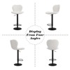 Modern Bar Stools Set of 4, Adjustable Counter Height Bar Stools with Backrest, PU Leather Breakfast Swivel Bar Chairs for Kitchen Island - 2 of 4