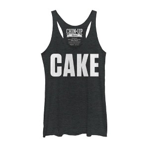 Women's CHIN UP Cake Racerback Tank Top - 1 of 3