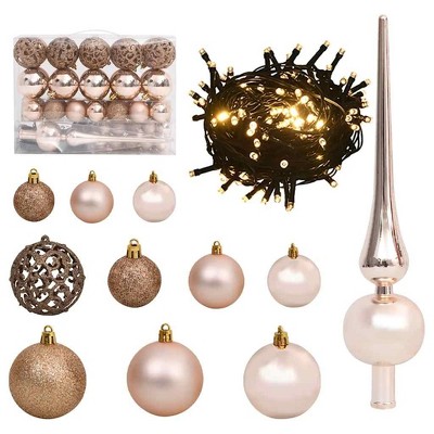 vidaXL Christmas Ball Set Set of 61 - Rose Gold