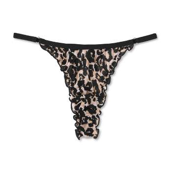 Leopard Print Underwear Sheer Women Translucent Lace Tank Lace Sexy  Underpant