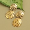 SOHI Women's Gold Textured Drop Earrings - 2 of 3