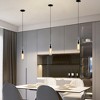 DAKAFUL 3Pack Adjustable Ceiling Pendant Light with Transparent Glass Shade,Modern E26 Base Pendant Light for Kitchen and Dining Room - 3 of 4