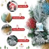 Pre-Lit Artificial Christmas Wreath 24", Snow Flocked Front Door Decorative Xmas Wreath for Door Wall Windows Fireplace x-Mas Ornament - 4 of 4