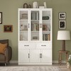 FUFU&GAGA Large Combo Storage Cabinet Glass Door Display Cabinet Combined Cabinet Organiser - 2 of 4