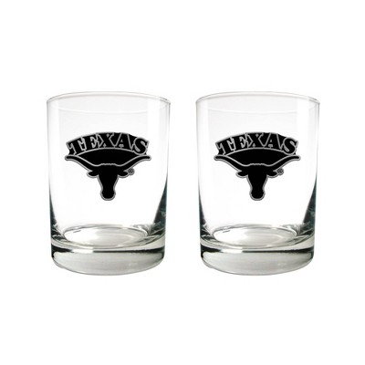 NCAA Texas Longhorns Stealth 16oz. Glass Set 2pk