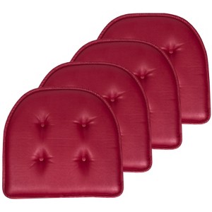 U-Shape Faux Leather No Slip Memory Foam Chair Cushion 16" x 17" by Sweet Home Collection® - 1 of 4
