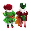 Karen Didion 9.5 Inch Gingerbread Elf Set Girl Boy Christmas Figurines - 3 of 3
