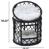LOVMOR Double Cat Bed for 2 Cats Breathable Elevated Cat Beds, Round Fluffy Plush Cat Beds, Easy Assembly Cat Hammock for Multi-cat Household - 2 of 4