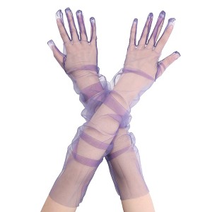 INSPIRE CHIC Women's Tulle Full Finger Mesh Opera Gloves - 1 of 4