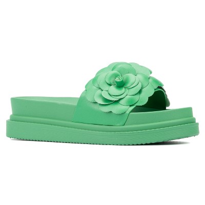New York & Company Women's Camilia Flower Slide
