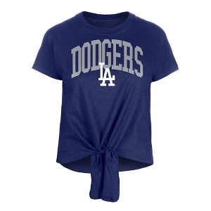 Mlb Los Angeles Dodgers Women's Front Knot T-shirt - M : Target