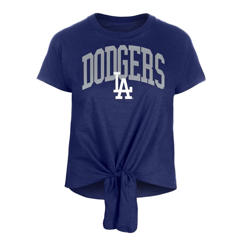 MLB Los Angeles Dodgers Women&#39;s Front Knot T-Shirt, 1 of 7
