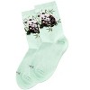 Memoi Women's Panda Limited Edition Cotton Blend Crew Sock Mint 9-11 - 3 of 4