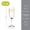 True Cuvée Champagne Flutes, Lead-Free Crystal Sparkling Wine Glasses, Stemmed Wine Glass Set, Set of 4, 7 Ounces, Clear Finish - 3 of 4