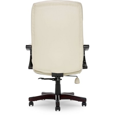 Ivory High Back Bonded Leather Executive Swivel Chair