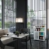 Large Capacity Bamboo Bathroom Storage Cabinet with One Open Shelf, White - 2 of 4